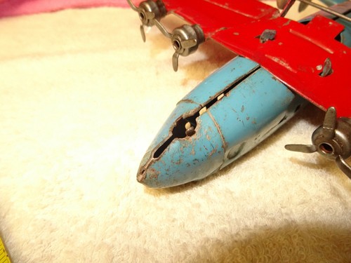 Vintage Wyandotte Marx USAF Pre WW2 FOUR ENGINE DEFENSE BOMBER TOY AIRPLANE - Picture 12 of 12