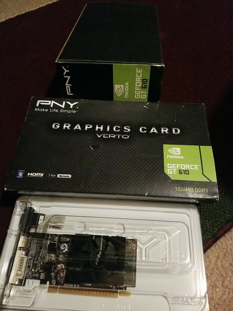 PNY NVIDIA GeForce VCGGT610XPB 1GB DDR3 SDRAM PCI Express