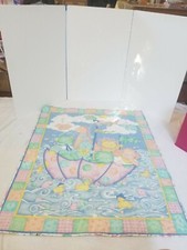Baby Nursery Quilt Handmade Reversible Neutral Boy Girl Animals Ocean Ahoy