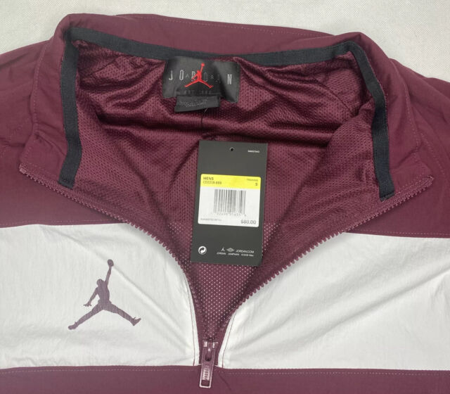 Nike Jordan Team Woven Long Sleeve Jacket Maroon/white Cd2218-669 Mens  Small for sale online | eBay
