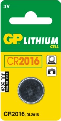 4891199001123 BATERIA GUZIKOWA LITOWA 3V CR2016 GP BATTERY