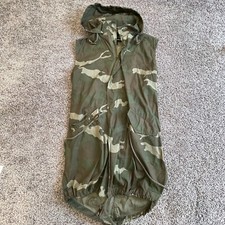Ashley Mason Vest Womens Small Camo Sleeveless Zip Up Hooded Long Jacket Ladies