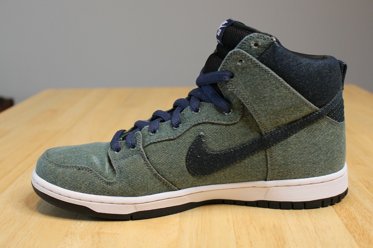 Nike SB Dunk High Premium \'Denim\' Men’s Size 6.5 (313171-401) CLEAN OG ALL VNDS 2011 Denim Nike Dunk High Premium SB Midnight Navy 313171  main image 4