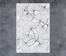 Ginkgo Leaf Botanical Stencil Template Reusable for Wall Art, Boho DIY Crafts, P