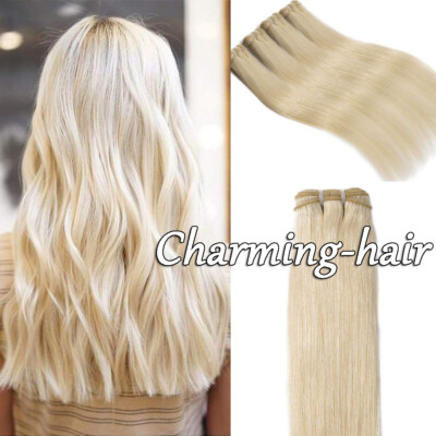 Double Weft Human Hair Extensions 100% Remy Russian Sew In Hair Full Head 100g
