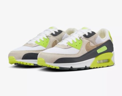 Nike Air Max 90 White Cyber Dark Smoke Gray DM0029-107 Men display picture 1