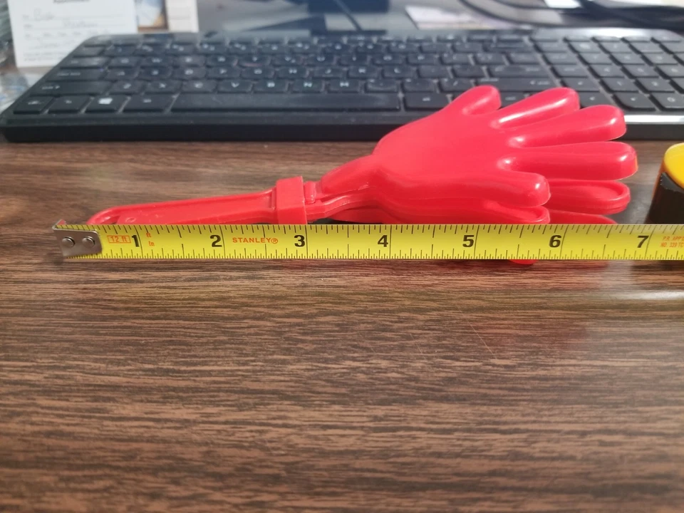 (UNO) BEISTLE 7 1/2" APLAUDEDOR DE MANO ROJO PARA FIESTAS O CELEBRACIÓN DE Nochevieja Foto 4 de 4