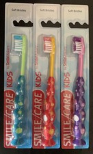 3 Children  s Soft Bristle Tooth Brush Suction Cup Stand-Up