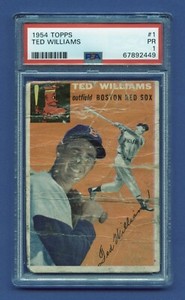 1954 TED WILLIAMS PSA 1 PR TOPPS HOF BOSTON RED SOX LOW GRADE VINTAGE (#1) RZC