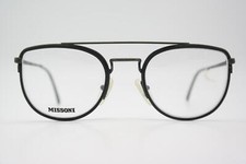 Vintage Glasses MISSONI 873 Black Green Oval Eyeglass Frame