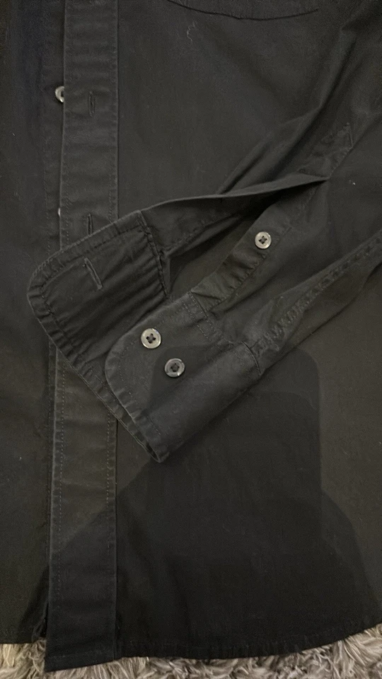 Camisa de vestir negra vintage GAP para hombre pequeña Foto 2 de 4