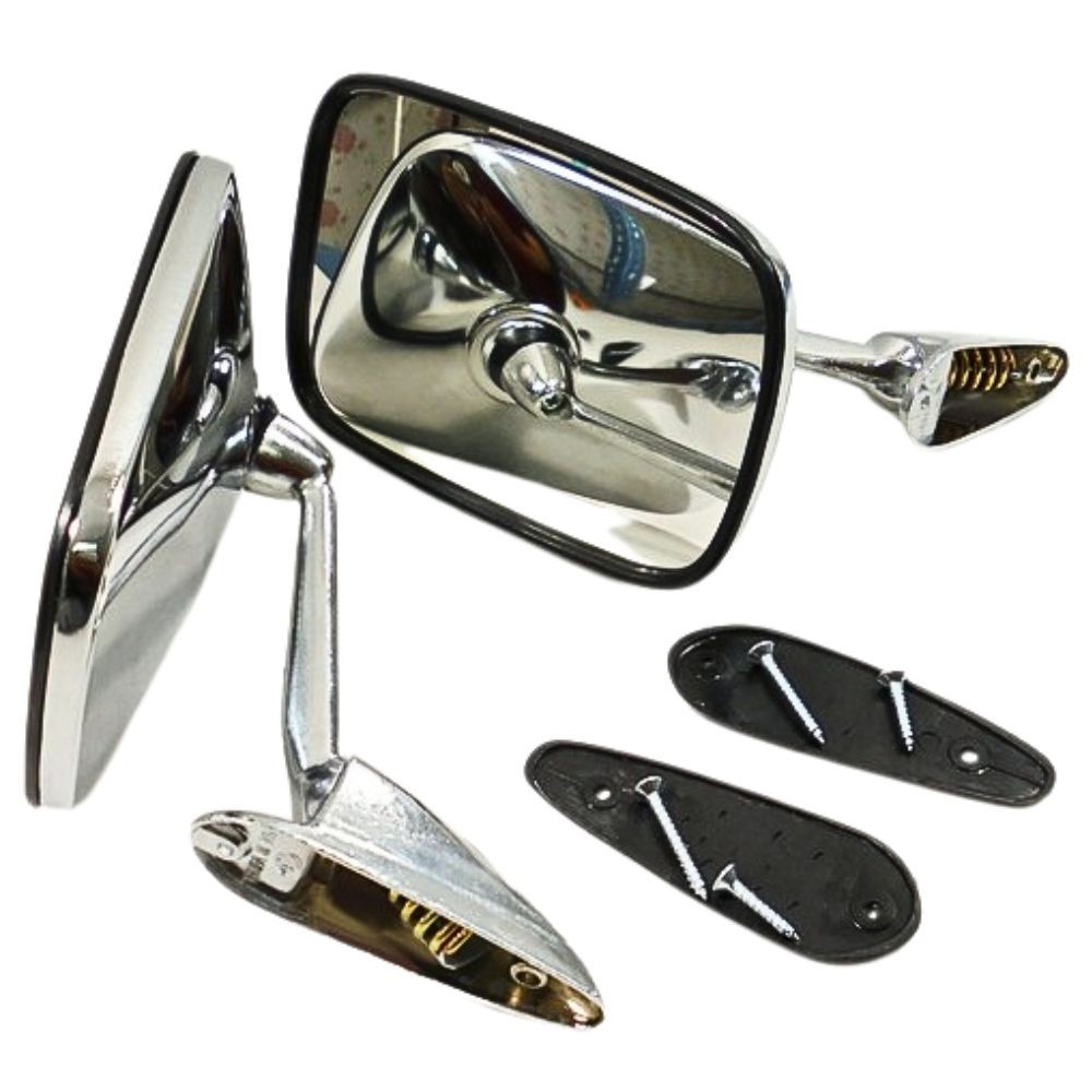 JDM Chrome Fender Door Mirrors x2 for Datsun Nissan Pickup 220 320