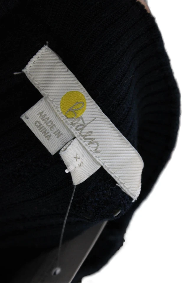 Blusa Top Boden Mujer Algodón Cuello Simulado Manga Corta Tejida Azul Talla XS Foto 4 de 4