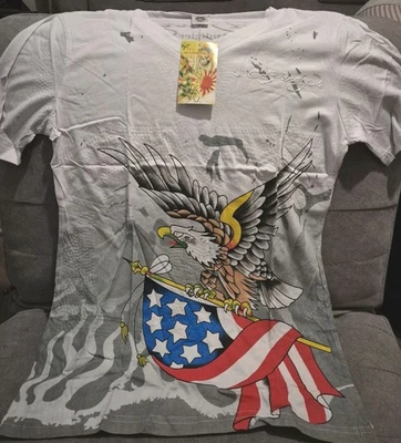 Ed Hardy LARGE T shirt By Christian Audigier NEW WITH TAGS UK Vintage Rare Usa - Image 1 of 4