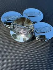 4 X CADILLAC ATS CTS DTS SRX STS XLR XTS FULL CHROME  67mm/2 5/8" Center Caps