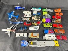 Lot of 31 Hotwheels, Matchbox, Maisto  More Diecast Cars Airplanes Helicopters