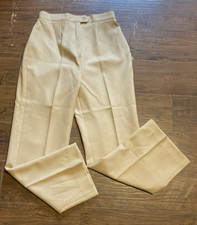 Vintage Sears Perma-Prest Cream  Pants That Fit  Size 14 Tall/Full EUC