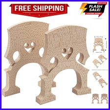 2Pcs Cello Bridge, Maple Wood 3/4 4/4 Cello Bridge Maple Wood Self-Adjusting ...