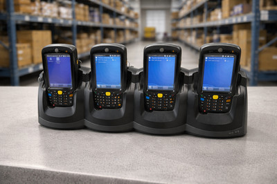 4x Motorola MC55A0 Barcode Scanner Mobile Computer with Batteries Chargers Cases