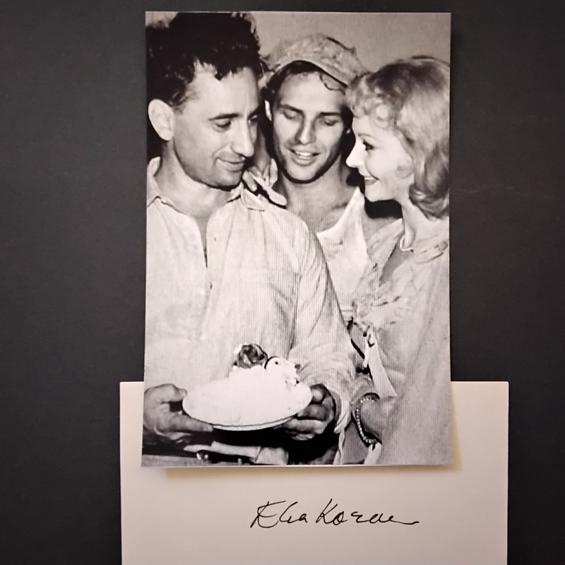 Elia Kazan SIGNED Card Photo Movie Director Streetcar Named Desire East of Eden