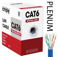 Cat6 CMP Plenum Ethernet Cable 1000ft Solid 2...