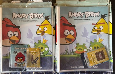 (×2) Rovio Angry Birds 2012 TCG Collectors Album W/GOLD CARDS & TCG PACKS *VHTF