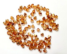 70 Swarovski Crystal Bicone Beads, 5328 Xillion, Topaz AB, 4mm