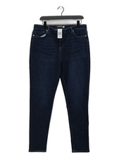 Mint Velvet Women's Jeans UK 18 Blue Cotton with Polyester, Elastane Skinny