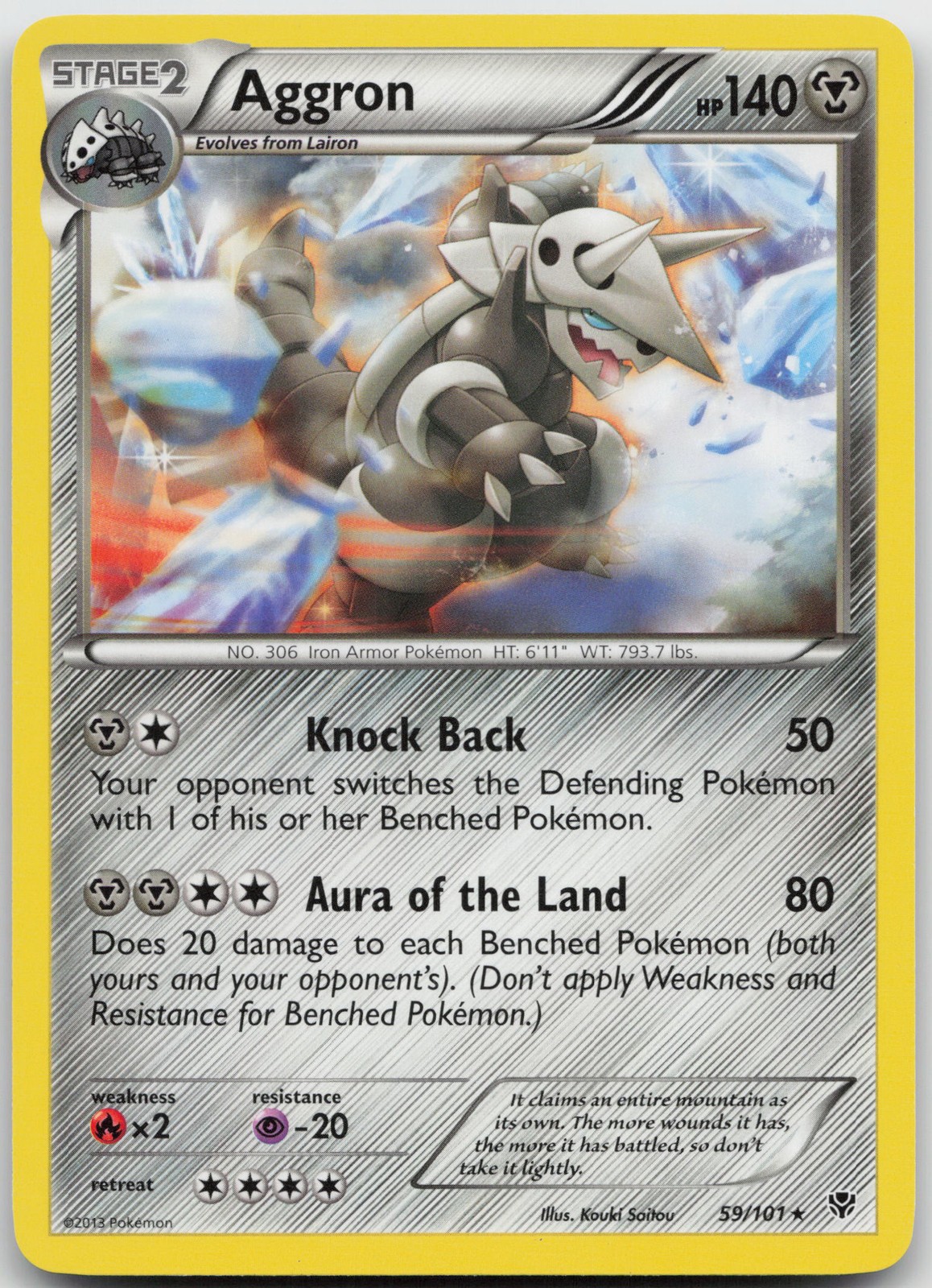 Aggron Rare Plasma Blast 59/101 LP