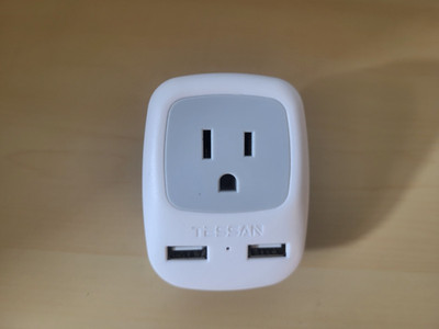 Tessan TS-AP2U-EU 2 pin travel plug adapter for International Travel 