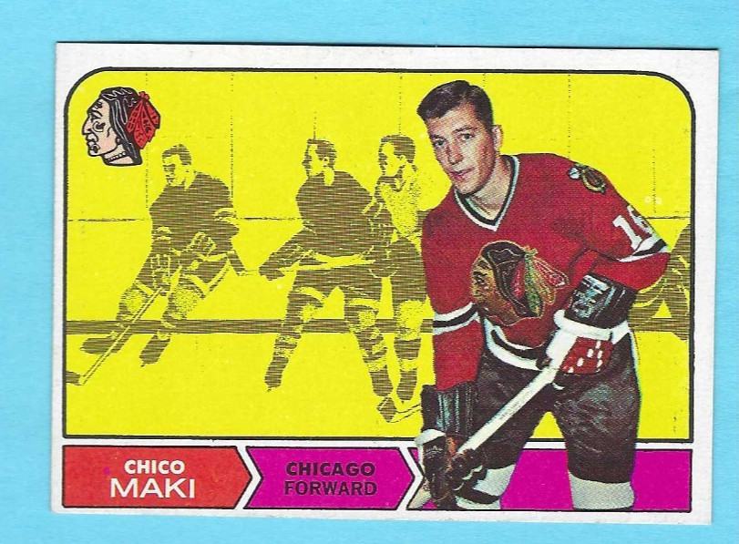 1968-69 Topps 17 Chico Maki Chicago Black Hawks! NM-MT!   *SET BREAK*