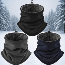 Winter Fleece Warmer Face Mask Scarf Soft Double Layer Thick Neck Gaiter Bandana
