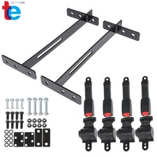 4 Retractable Golf Cart Seat Belts and Bracket Kit For EZGO Yamaha Club Car NEW
