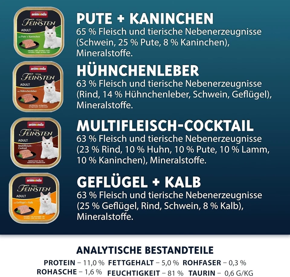 animonda Vom Feinsten Adult Vielfalt (32 x 100 g) Nassfutter für ausgewachsene - Bild 3 von 4