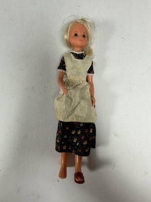Vintage 1973  Mattel Sunshine Family STEPHIE Mom Steffie Doll White Jumper Dress