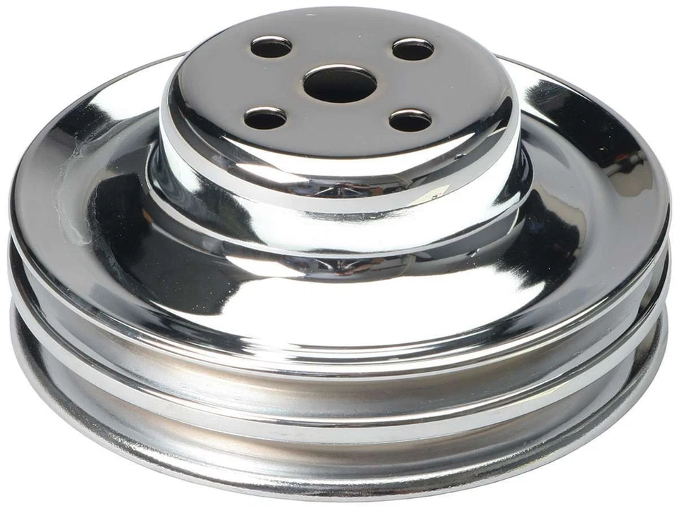 Trans-Dapt 8301, One Chrome Steel Fits 65-66 Ford 289 Water Pump Pulley Chrome 2 - Image 2 of 4