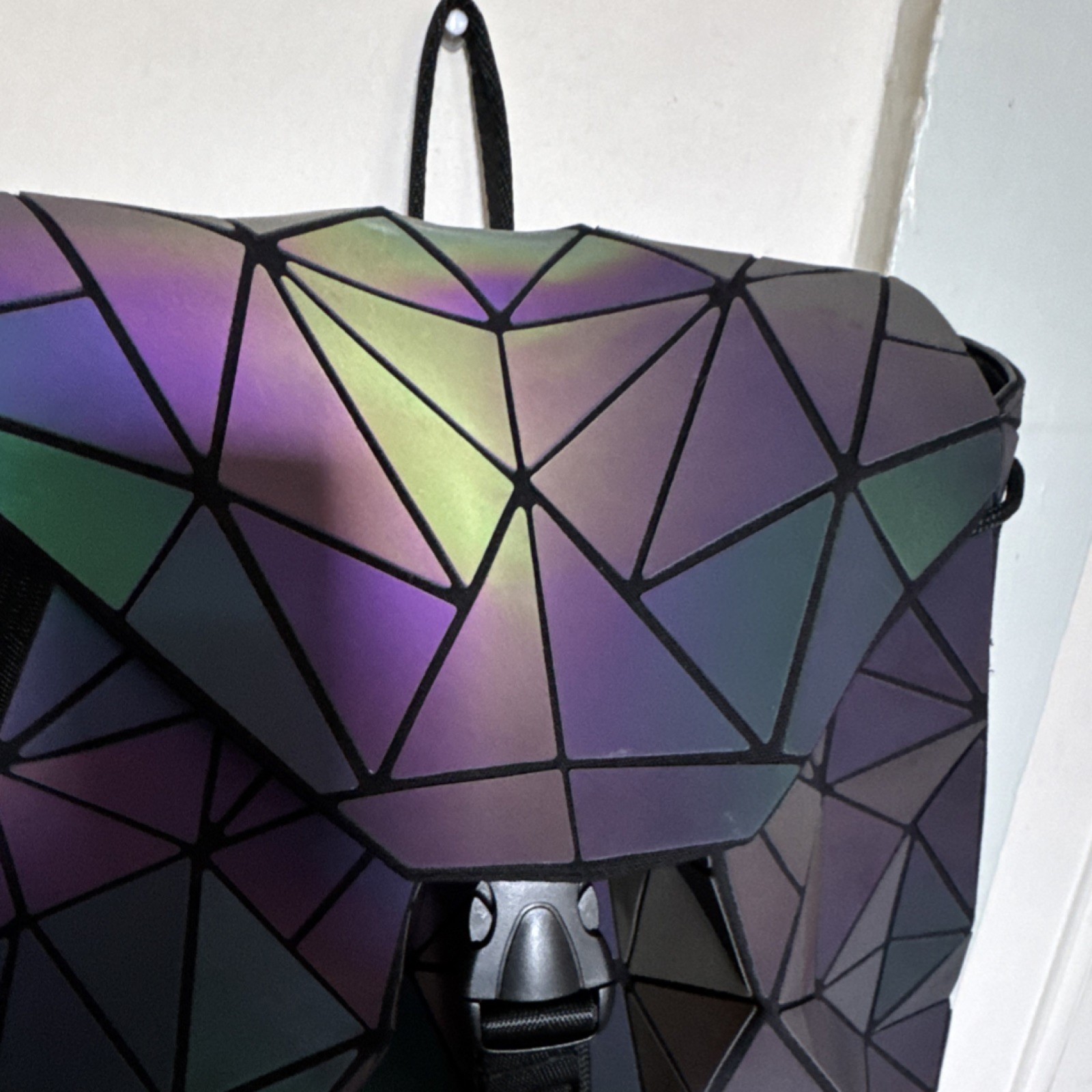 Geometric Iridescent Multicolor Backpack Buckle C… - image 2