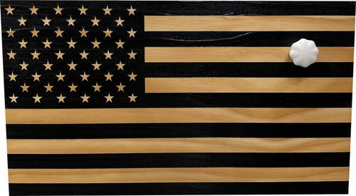 Black American Flag Hidden Gun Cabinet by Bellewood Designs - 第 4/9 張圖片