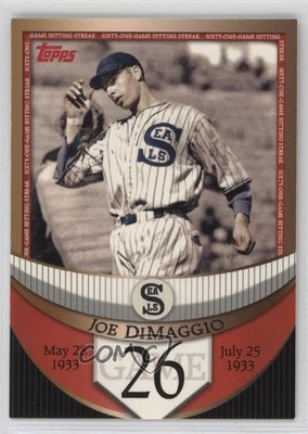 2007 Topps The Streak Before the Streak Joe DiMaggio #JDSF26 HOF 0kz8