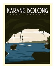 Karang Bolong Poster Wall Art - Coastal Landscape Print Fine Art Print