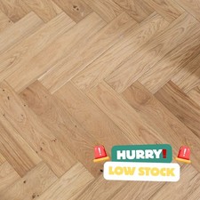 🌳 Sample* 18mm LARGE Natural Oak Herringbone Engineered Flooring - £59.99SQM