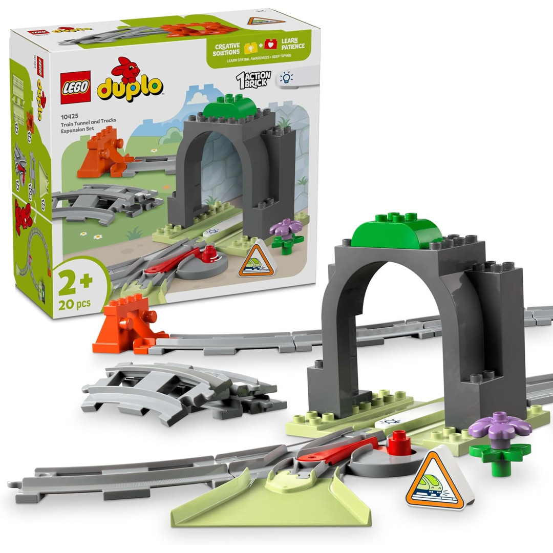 Lego Duplo 10425 Train Tunnel & Tracks Expansion Playset Kids Railway Toy