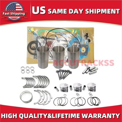 Overhaul Rebuild Kit for Yanmar 3TNV76 Engine Mini Excavator CT118 CT122 EF116