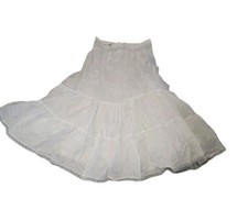 Wmns Crinoline Petticoat Slip Underskirt Tulle Netting Tiered White Sz22 zipback