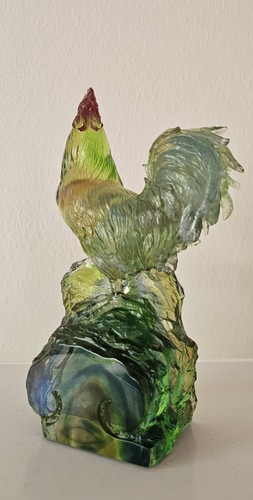 Scultura Gallo Liuli Edizione Limitata - Vetro Artistico Firmato 2004 - n. 219/3200 -8" - Foto 7 di 10