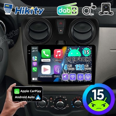 Für Dacia Lodgy Dokker Android DAB+ Autoradio 4+128GB CarPlay GPS Navi WIFI DSP