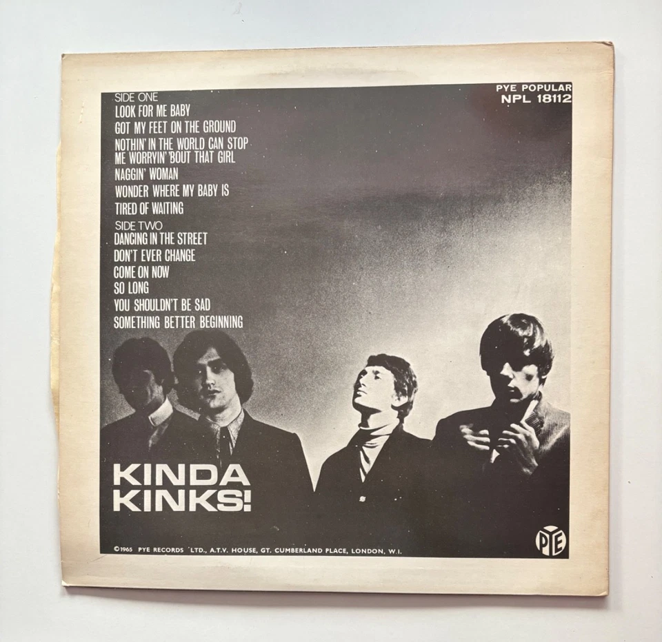 The Kinks LP Kinda Kinks MINT IMPORT - Image 2 of 2