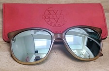 Vtg Vuarnet Pouilloux Gray Polarized Mirrored Sunglasses     W/case EUC