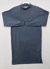 UNIQLO Shirt dress Black Long sleeve Black cowl neck Size Small