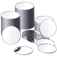 Small Round Mirrors 5 Inch Adhesive Tiles for Crafts Centerpieces Wall 25 PCS